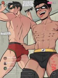 beast_boy, damian_wayne, dick_grayson, garfield_logan, jason_todd
