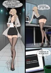 voreprank, win4699, 1girls, black_dress, blonde_female