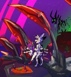esmeralda_(runicknight), turo_of_akesh, lizardillochips, anthro, backsack