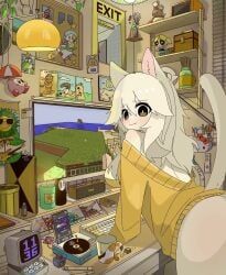 bonnibel_bubblegum, bubbles_(powerpuff_girls), buneary, chef_kawasaki, chest_(minecraft)