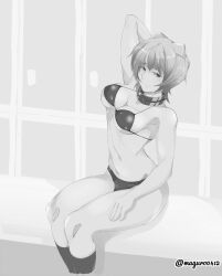 rei_ayanami, neon_genesis_evangelion, 1girls, almost_naked, almost_nude
