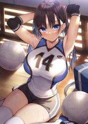 melonbooks, original, xe_(execut3r), 1girl, armpits