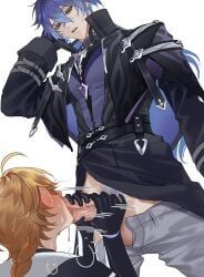 aether_(genshin_impact), flins_(genshin_impact), genshin_impact, hoyoverse, pnk_crow