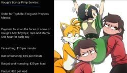 miles_tails_prower, princess_marcia, princess_marco, tails_the_fox, toph_bei_fong