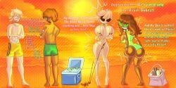 sunny_miami, knick_knack, 2girls, ass, bimbo