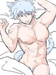 gintoki_sakata, gintama, blboo_o, cat_ears, cat_tail