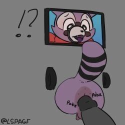 rambley_raccoon, indigo_park, lspagf, anthro, anus