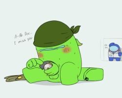 blue_(among_us), lime_(among_us), among_us, among_us_(series), masturbation