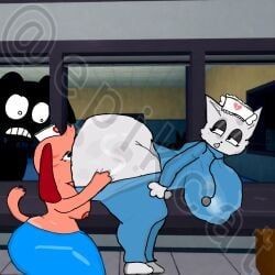 anomaly_(animal_hospital), head_nurse_(animal_hospital), nurse_(animal_hospital), animal_hospital, ass_grab