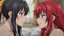 akeno_himejima, rias_gremory, high_school_dxd, 2girls, after_lesbian_sex