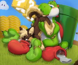green_yoshi, yoshi, mario_(series), nintendo, kaomoroart