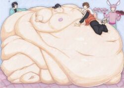prisonsuit-rabbitman, belly_expansion, fat_fetish, fat_male, morbidly_obese