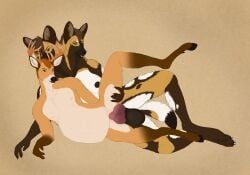 carson_and_caroline_halligan, daxx_(dkmt12), skullsbesan, 2_heads, african_wild_dog