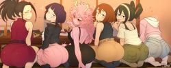 kyoka_jiro, mina_ashido, mina_ashido_time-skip, momo_yaoyorozu, ochako_uraraka