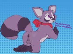rambley_raccoon, indigo_park, glibnel, anthro, anus