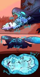 cyan_lizard_(rain_world), lizard_(rain_world), slugcat, survivor_(rain_world), mythology