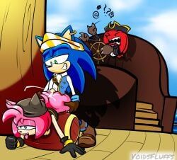 amy_rose, black_rose_(sonic_prime), knuckles_the_dread, knuckles_the_echidna, pirate_sonic