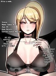 samus_aran, kinkylingky, blonde_female, blonde_hair, chastity_cage