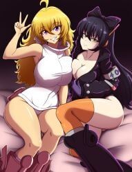 blake_belladonna, nami_(one_piece)_(cosplay), nami_(one_piece)_(egghead), nico_robin_(cosplay), nico_robin_(egghead)