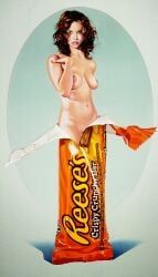 reese's, mel_ramos, 1girls, candy, female