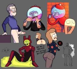 archie_the_archivist, benson, benson_dunwoody, cake_karen, park_avenue_(regular_show)
