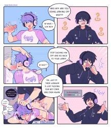 original_character, original, refrainbow, 3boys, black_hair