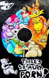 bubsy_bobcat, conker, gobbles_(gameoverse), monokuma, onyn_ring_(chikn_nuggit)