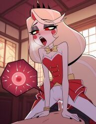 charlie_morningstar_(hazbin_hotel), hazbin_hotel, seramic_seven, 1boy, 1boy1girl