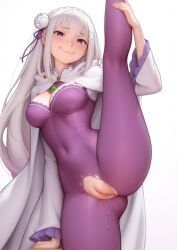 emilia_(re:zero), re:zero_kara_hajimeru_isekai_seikatsu, nuageeart, 1girl, bangs