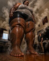 original_character, 1male, african_female, bbw, black_hair