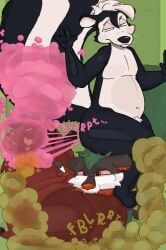 pepe_le_pew, pumbaa, stunky, anthro, anus