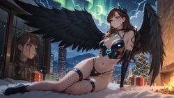 d.va, christmas, overwatch, mirresex, blue_eyes