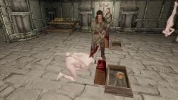 skyrim, the_elder_scrolls, ass, beheading, blonde_female