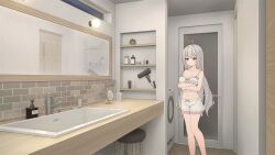 tokisaki_mio, bathroom, boobs, love, ntr