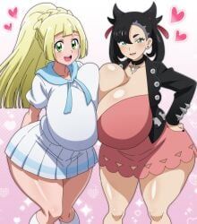 lillie_(pokemon), marnie_(pokemon), game_freak, nintendo, pokemon