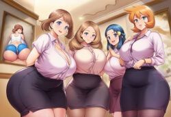 dawn_(pokemon), may_(pokemon), misty_(pokemon), serena_(pokemon), nintendo