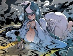 original_character, urban_legend, kafun, 1boy, 1girls