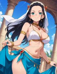 nico_robin, one_piece, elryusam, 1girls, female