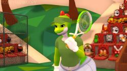 boshi, princess_peach, yoshi, mario_tennis, nintendo