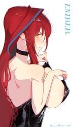 ember_(arknights:_endfield), arknights, arknights:_endfield, blue_highlights, blush