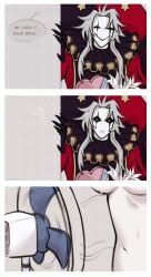 pierrot_(the_freak_circus), the_freak_circus, gray_hair, long_gray_hair, monster