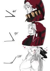 pierrot_(the_freak_circus), the_freak_circus, 1male, bending_backwards, black_horns