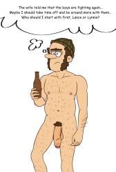 leonard_loud, the_loud_house, banana_desu, balls, beer_bottle