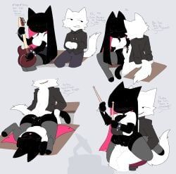 snazzle_snapp, animal_ears, anthro, anthro_on_anthro, anthro_penetrated