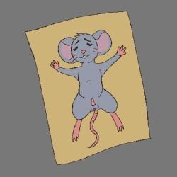 anthro, blush, genitals, glue_trap, kittensnuff