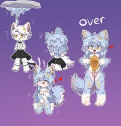yumo_jiang, animate_inanimate, anthro, biped, blue_body