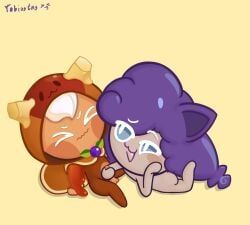pancake_cookie, witchberry_cookie, cookie_run, tobiastns_(artist), assisted_masturbation