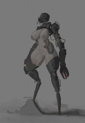 ace0t0nic, breasts, cybernetics, cyborg, female