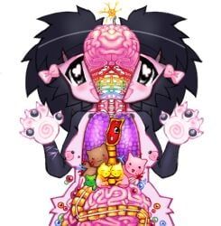 alunka, accessory, ambiguous_gender, anthro, black_hair