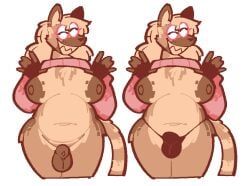 xenopavilia, 5_fingers, anthro, areola, belly